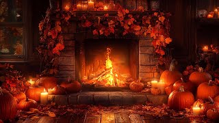 Cozy Fall Retreat 🍂 Crackling Fireplace  Relaxing amp Soothing Sounds for Tranquility [upl. by Harrow342]