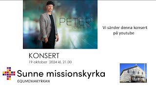 Konsert med Peter Jonehög med band den 19 okt kl 2100 i Sunne Missionskyrka [upl. by Iago544]