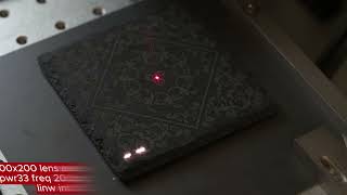 Laser Engraving on Black slate using 60w jet mops Cloudray laser [upl. by Dusa]