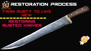 Restoring a Vintage Metal Knife Full Restoration of Rusty Blade to LikeNew Condition [upl. by Leehar]