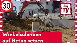 Stahlbeton Winkelscheiben auf Beton setzen Zugschwert Bau [upl. by Nij107]