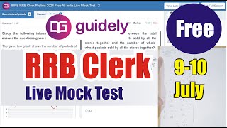 🎯Guidely RRB Clerk Live Mock Test  910 July  How to Attempt Mock  Just Do It rrbclerk [upl. by Alleris]