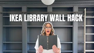 IKEA HACK DIY Billy Bookcase BuiltIn Library Wall [upl. by Atikahc136]