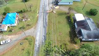 Mt Herman Road in Hudson NC Tornado Damage 10092017 [upl. by Yrmac]