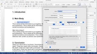 Tutorial Simple way of creating numbering headings and subheadings in Word [upl. by Jonna]