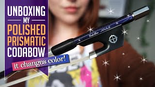 Unboxing a COLORCHANGING violin bow  CodaBow quotPolished Prismaticquot [upl. by Tini]