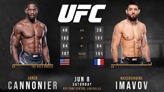 JARED CANNONIER vs NASSOURDINE IMAVOV Full Fight UFC LOUISVILLE [upl. by Romilly]