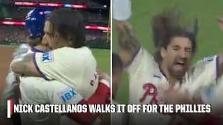 NICK CASTELLANOS WALKS IT OFF 🔥 Phillies take Game 2 vs Mets in NLDS 👏  ESPN MLB [upl. by Acinemod]