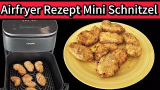 Airfryer Rezept Selbst Panierte Mini Hähnchen Schnitzel saftig amp lecker [upl. by Stephenie]