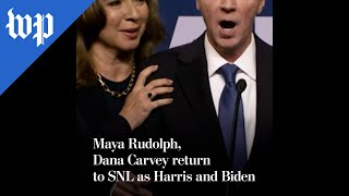 Maya Rudolph Dana Carvey return to SNL as Harris and Biden [upl. by Niowtna]