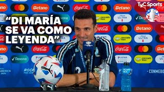 LA CONFERENCIA DE PRENSA DE SCALONI TRAS CONSAGRARSE CAMPEÓN DE LA COPA AMÉRICA POR SEGUNDA VEZ 🏆🏆💙 [upl. by Siderf]