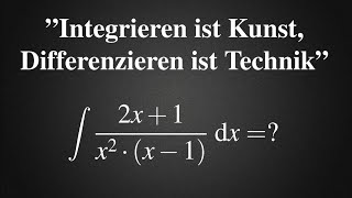 Integral 2x1x2x1  Partialbruchzerlegung PBZ [upl. by Leoy271]