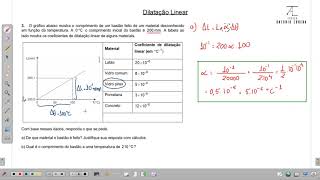 Questão 3  Dilatação Linear  UFJF [upl. by Vaas365]