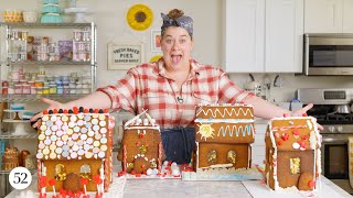 How to Make Gingerbread Houses  Bake It Up a Notch with Erin McDowell [upl. by Ttoile]