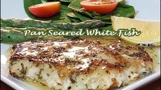 PAN SEARED WHITE FISH  RICHARD IN THE KITCHEN [upl. by Aihtyc]