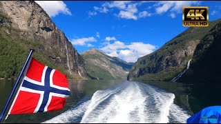 GEIRANGER  ÅLESUND CRUISE 4K BEST CRUISE IN NORWAY [upl. by Reinhart336]