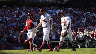 Pujols Yadi and Waino exit a regular season game in St Louis together one final time [upl. by Noma]