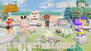 My Opinion on All the Sisterly Villagers  Building the Perfect Dreamies List in ACNH [upl. by Shakti]