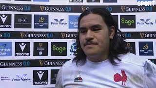 Posolo Tuilagi after Frances win over Scotland [upl. by Kinney]