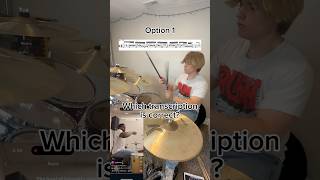 Which Transcription is Correct🤔 drums chops gospelchops drumset drumsolo drummer [upl. by Corbet152]