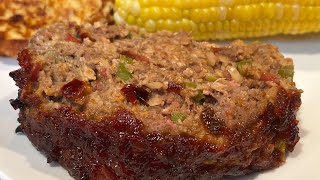 Homemade Meatloaf with Pepper amp Onion Relish  Simple and Delicious [upl. by Onibla]