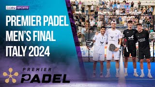 Premier Padel Italy 2024 Mens Final Highlights  HIGHLIGHTS  06232024  beIN SPORTS USA [upl. by Ahtekahs1]