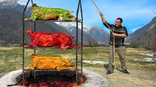 3 Whole Whole Sheep Fried In A Tandoor 3 Bright Flavors With A Crust [upl. by Apostles672]