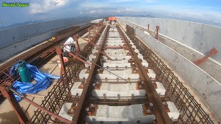 Ballastless Track Work update โครงการรถไฟทางคู่ ช่วงบ้านกลับ โคกกะเทียม [upl. by Connell]