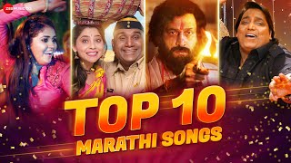 Top 10 Marathi Songs  Video Jukebox  Kelewali Zingaat Ashtami Bhurum Bhurum amp More [upl. by Avihs]