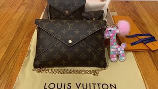 LOUIS VUITTON KIRIGAMI POCHETTE BAG UNBOXING 2021  WHAT FITS amp STYLE [upl. by Arah]