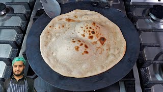 Atta tandoori roti on tawa  hotel style  homemade whole wheat tandoori roti without tandoor [upl. by Sukin]