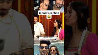 Jannat reaction 😂 viralvideo youtubeshorts trending fainatcutemoment jannatzubair faisu love [upl. by Nelleoj]