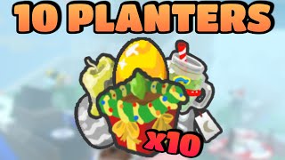 Harvesting 10 Festive Planters  Bee Swarm Simulator [upl. by Etep]