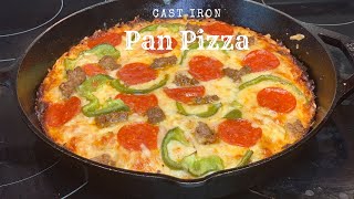 Homemade Cast Iron Pan Pizza [upl. by Nitsuj]