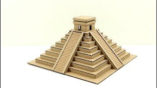 Cómo hacer con cartón el mejor templo maya  how to make the Mayan Temple with cardboard [upl. by Claudio]