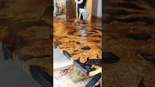 Massive custom olive wood table build wood epoxy woodworking custom olivewood resin art [upl. by Autum]