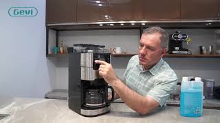 How to use the Gevi GECMA025AU coffee machine for deep cleaning [upl. by Aniar553]