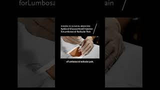 Videos in Clinical Medicine Epidural Glucocorticoid Injection forLumbosacral Radicular Pain [upl. by Lontson]