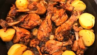 Baked Chicken amp Potatoes  Lebanese Food [upl. by Esau530]