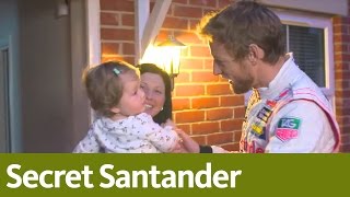 Jenson Button  Santanders Secret Santa [upl. by Eitten]