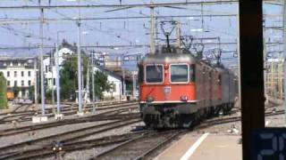 SBB Re 66 quot11612 Regensdorfquot amp quot11684 Uznachquot fahren vorbei [upl. by Htnicayh]