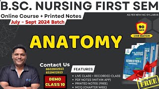 DEMO CLASS 10 ANATOMY B Sc NURSING 1ST SEM  ANATOMY IN HINDI B Sc NURSING LECTURE 2024 [upl. by Shanan102]