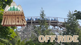 Shivering Timbers  Michigans Adventure  4k Off Ride Non Copyright [upl. by Mahon]