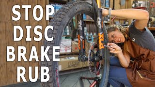 THREE DIFFERENT WAYS to center disc brakes and stop rotor rub  Syd Fixes Bikes [upl. by Kanter]