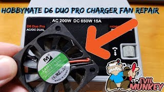 HobbyMate D6 Duo Pro Charger Fan Repair [upl. by Akenal]