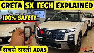 Hyundai Creta SX Tech Variant  सबसे सस्ती ADAS Model  Safety  Best Variant of Creta Facelift [upl. by Crescentia]