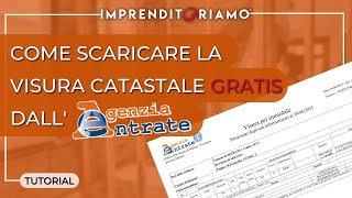 Come scaricare la visura catastale gratis dallAgenzia delle Entrate [upl. by Nihahs]