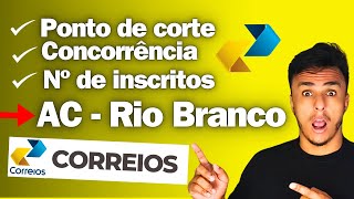 Concorrência Nº de Inscritos e Ponto de Corte por MACRORREGIÃO Estimativas Concurso correios 2024 [upl. by Acinoed976]