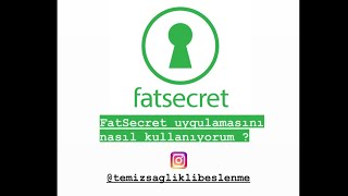 Fatsecret uygulamasını nasıl kullanıyorum [upl. by Roehm]