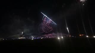 Incredible firework and drone show at AirVenture 2024 [upl. by Chitkara]